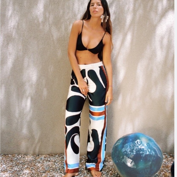 ZARA Printed Palazzo Trousers
